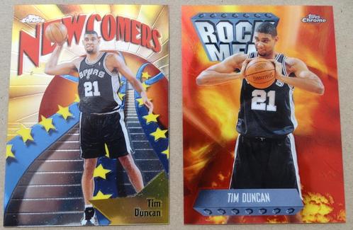 1999 Topps Chrome "Seasons Best" Tim Duncan SB17+SB26, Sport en Fitness, Basketbal, Nieuw, Overige typen, Verzenden