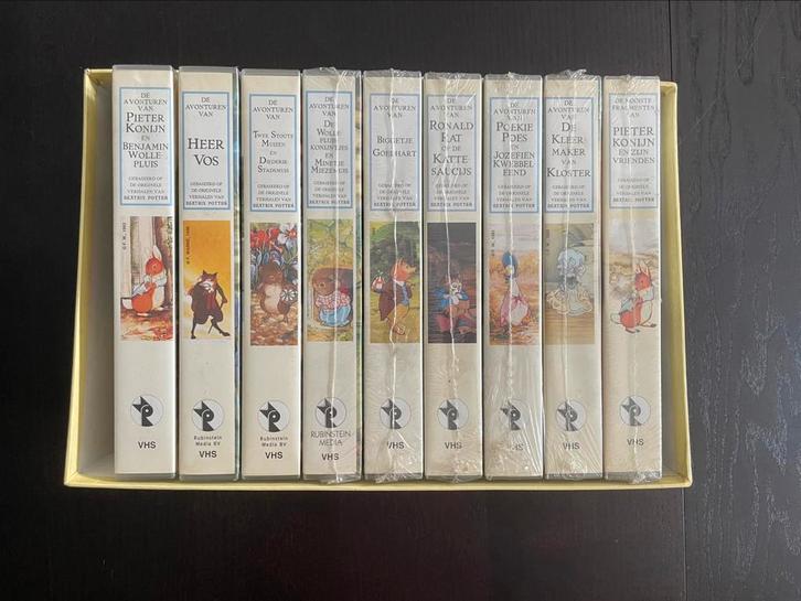 VHS set Beatrix Potter Collectie Pieter Konijn, Cd's en Dvd's, VHS | Kinderen en Jeugd, Nieuw in verpakking, Tekenfilms en Animatie