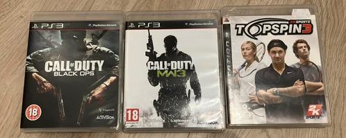 3 PS3 games: COD Modern Warfare 3, COD Blackops, Topspin 3, Games en Spelcomputers, Games | Sony PlayStation 3, Gebruikt, Ophalen