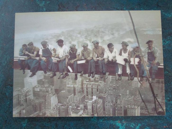 NIEUWE kader 3D poster Bouwvakkers Empire State Building, Huis en Inrichting, Woonaccessoires | Wanddecoraties, Nieuw, Ophalen of Verzenden