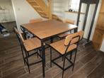 eetgroep, 5-delige, vierkante eettafel met 4 stoelen, keuken, Huis en Inrichting, Tafels | Eettafels, 50 tot 100 cm, Nieuw, Modern