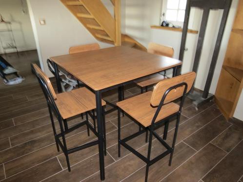 eetgroep, 5-delige, vierkante eettafel met 4 stoelen, keuken, Huis en Inrichting, Tafels | Eettafels, Nieuw, 50 tot 100 cm, 50 tot 100 cm