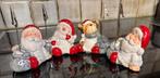 4x porseleinen Kerstfiguurtjes met fotoclip., Diversen, Ophalen of Verzenden, Gebruikt
