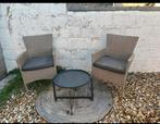 2 x eenzit met tafeltje, Tuin en Terras, Tuinsets en Loungesets, Ophalen, Zo goed als nieuw