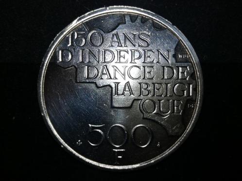Pièce 500 francs Indépendance Belgique 1830-1980 encapsulée, Postzegels en Munten, Munten | België, Losse munt, Zilver, Zilver