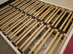 Bed in kunstleder met lattenbodem als nieuw, Ophalen of Verzenden, Zo goed als nieuw