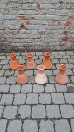 6 vases en terre cuite, Ophalen