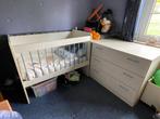 Chambre Bébé : lit cage et commode 3 tiroirs, Ophalen, Gebruikt, Jongetje of Meisje, Wit