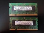 Samsung RAM 2x 512 MB - DDR2 - PC2-5300S - 667MHz - CL5, 1 GB of minder, Gebruikt, Ophalen of Verzenden, Laptop