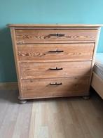 Massief houten ladekast – landelijke stijl, Huis en Inrichting, Kasten | Ladekasten, Ophalen, Gebruikt, 50 tot 100 cm, 3 of 4 laden