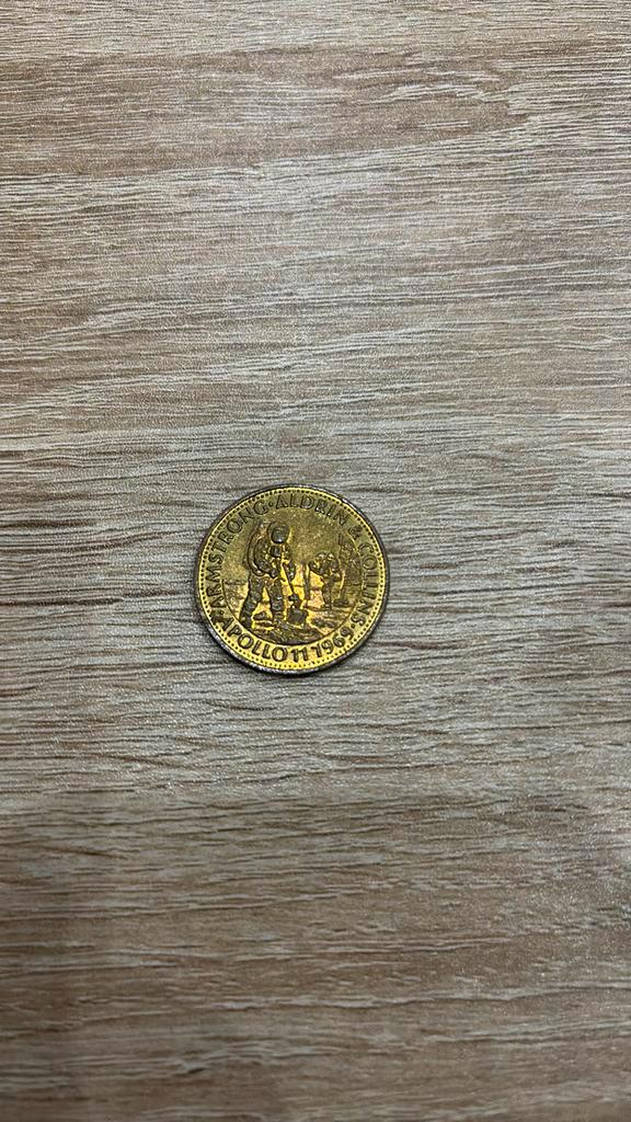 Jeton commémoratif Shell Apollo 11 1969, Postzegels en Munten, Munten | België, Brons, Ophalen of Verzenden
