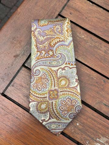 Cravate Ermenegildo Zegna en soie, Ermenegildo Zegna, Beige, À motif, Enlèvement