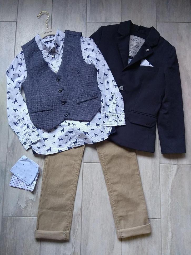 ★ M116/122 - Communie/feestset GYMP, Kinderen en Baby's, Kinderkleding | Maat 116, Zo goed als nieuw, Jongen, Broek, Ophalen of Verzenden