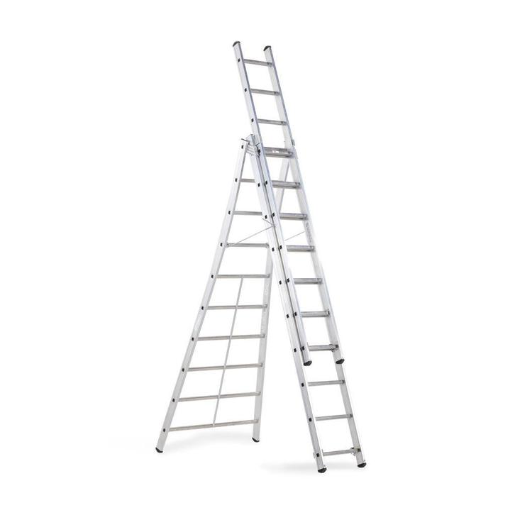 3-delige ALUMINIUM LADDER, Doe-het-zelf en Bouw, Ladders en Trappen, Gebruikt, Ladder, 4 meter of meer, Opvouwbaar of Inschuifbaar