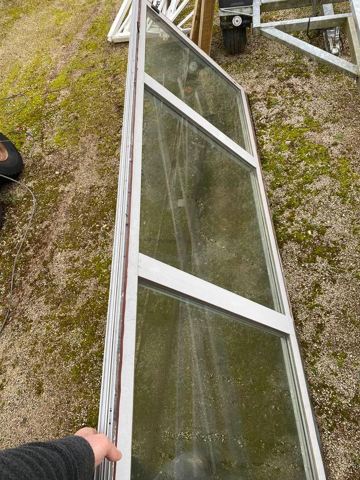 Alu ramen en buitendeur, Doe-het-zelf en Bouw, Raamkozijnen en Schuifdeuren, Gebruikt, Overige typen, Aluminium, Inclusief glas