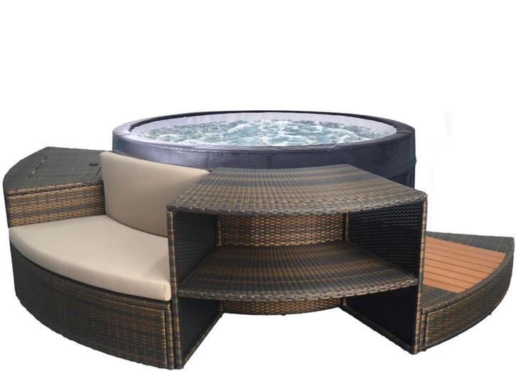 Spa semi rigide, mini piscine avec mobilier inclus, Tuin en Terras, Bubbelbaden en Hottubs, Nieuw, Vast, Afdekzeil, Grondzeil