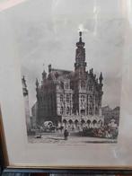 STADHUIS OUDENAARDE lithografische reproductie, Ophalen