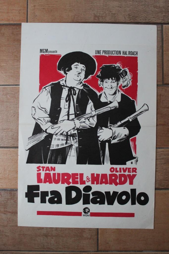filmaffiche Laurel and Hardy Fra Diavolo filmposter, Verzamelen, Posters, Zo goed als nieuw, Film en Tv, A1 t/m A3, Rechthoekig Staand