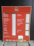 Vintage bierkaart van Stella Artois, Verzamelen, Ophalen, Gebruikt, Reclamebord, Plaat of Schild, Stella Artois