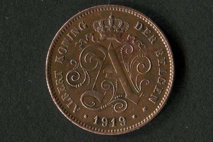 2 cent - Albert I in het Nederlands 1919, Postzegels en Munten, Munten | België, Losse munt, Overig, Ophalen of Verzenden