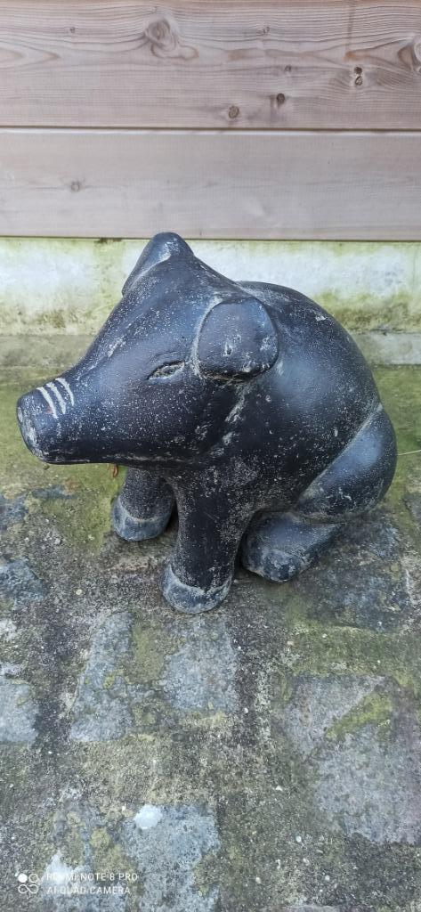 cochon dans la pierre, Jardin & Terrasse, Statues de jardin, Neuf, Animal, Pierre, Enlèvement