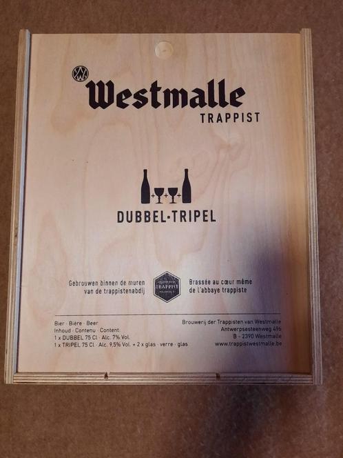 Exclusieve Houten Westmalle Trappist Geschenkdoos - Ideaal v, Verzamelen, Biermerken, Nieuw, Overige typen, Overige merken, Ophalen