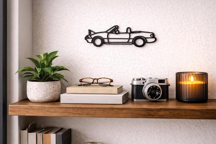Unieke Mazda MX-5 wanddecoratie!, Auto's, Mazda, Bedrijf, MX-5, Zwart, Zwart, Ophalen of Verzenden