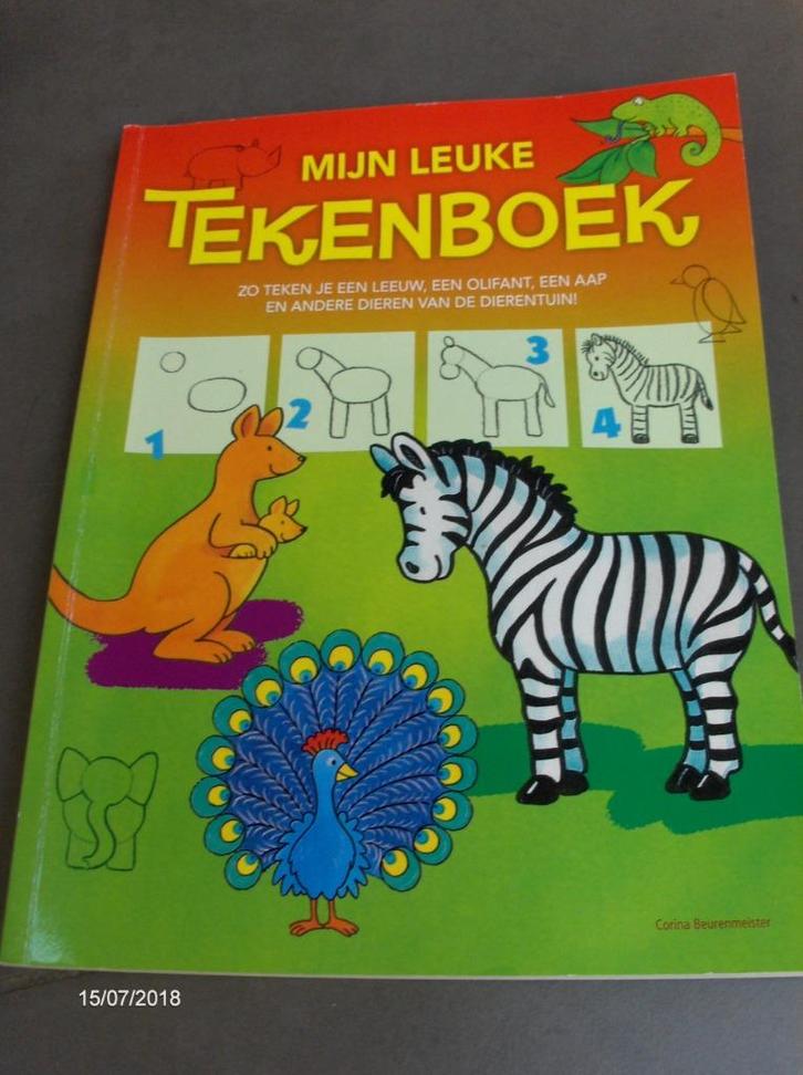 Tekenboek “Mijn leuke tekenboek – Dieren., Hobby en Vrije tijd, Tekenen, Ophalen of Verzenden