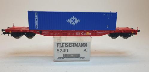 Fleischmann 5249 K Containerwagon DB Cargo Norasia, Hobby en Vrije tijd, Modeltreinen | H0, Zo goed als nieuw, Wagon, Gelijkstroom of Wisselstroom