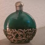 ancien flacon de parfum en verre et ciselé de métal 1930, Collections, Parfums, Utilisé, Enlèvement ou Envoi