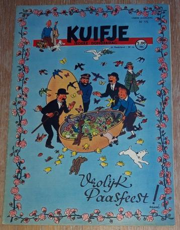 Kuifje weekblad 15 uit 1949 cover Hergé Vandersteen Jacobs