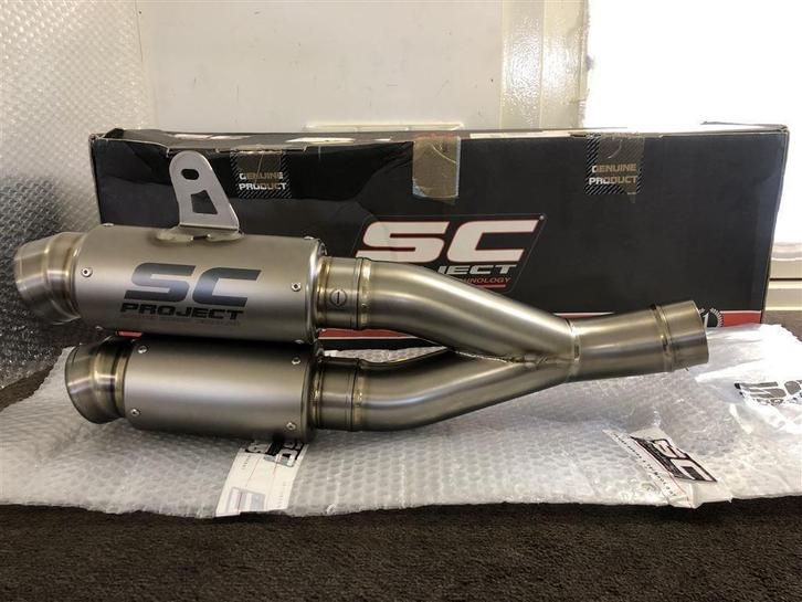 SC Project Twin GP70-R uitlaat Ducati Monster 821 1200 R S, Motoren, Onderdelen | Ducati, Gebruikt, Ophalen of Verzenden