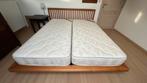 Stevig kersenhouten design bed - 2 personen, Huis en Inrichting, Ophalen, Gebruikt, Bruin, 210 cm