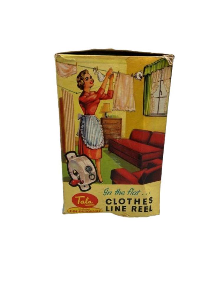 Tala Clothes Line Reel met originele doos - Jaren 50, Tuin en Terras, Overige Tuin en Terras, Gebruikt, Ophalen of Verzenden