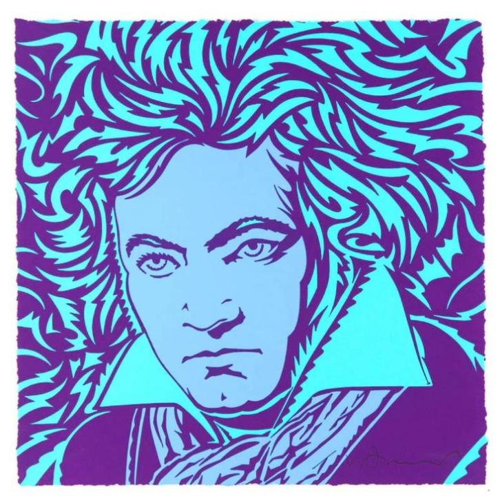 John Van Hamersveld, Moonlight Sonata, Beethoven, pop art, Antiek en Kunst, Kunst | Litho's en Zeefdrukken, Ophalen of Verzenden