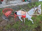 KERMIS DRAAIMOLEN SULKY PAARDEN DECO VINTAGE KOETS, Ophalen, Gebruikt