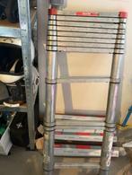 telescopische ladder, Doe-het-zelf en Bouw, Ladders en Trappen, Ophalen, Gebruikt, Ladder, Opvouwbaar of Inschuifbaar