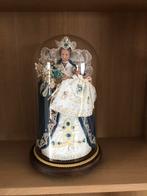 Wassen Mariabeeld onder stolp handgemaakt door Jacobina., Enlèvement ou Envoi, Comme neuf