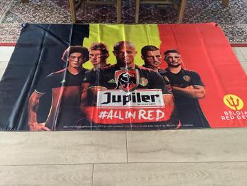 Belgische driekleur met foto van 5 Rode Duivels beschikbaar voor biedingen