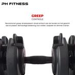 PH Fitness Premium Verstelbare Dumbells Zwart Set 24KG, Sport en Fitness, Ophalen of Verzenden, Nieuw, Benen, Dumbbell