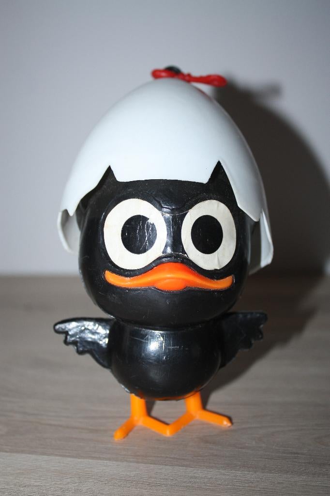 Oude retro Calimero sleutelhanger 1972 , 15 cm, Collections, Enlèvement ou Envoi, Utilisé, TV, Autres types