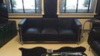 Zetel Corbusier zwart leder, Huis en Inrichting, Zetels | Zetels, Ophalen, Minder dan 75 cm, 150 tot 200 cm, Driepersoons