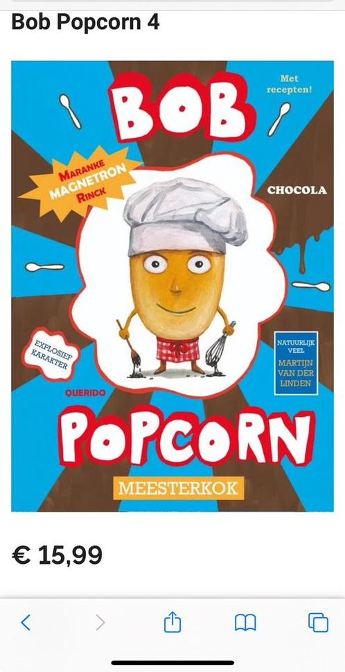 Maranke Rinck - Bob Popcorn Meesterkok, Livres, Livres pour enfants | Jeunesse | Moins de 10 ans, Neuf, Enlèvement ou Envoi