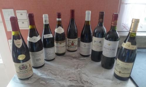9 flessen prestigieuze wijnen van 1992 tot 2004, Diversen, Levensmiddelen, Ophalen