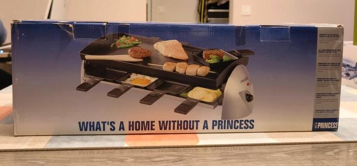 Princess Silver familiegrill, gourmet en raclette, Elektronische apparatuur, Gourmetstellen, Nieuw, Ophalen