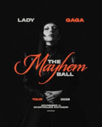 4x Lady Gaga - places de rang 2 - billets pour Anvers, Trois personnes ou plus, Novembre