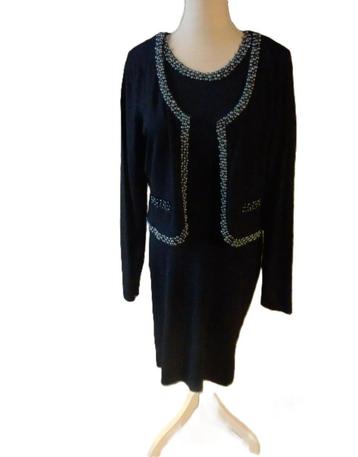(4) - ensemble robe et gilet femme t.38 noir - sparkle - beschikbaar voor biedingen