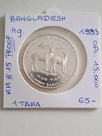 Bangladech 1 taka 1993 AG PROOF opl.15.000, Ophalen of Verzenden