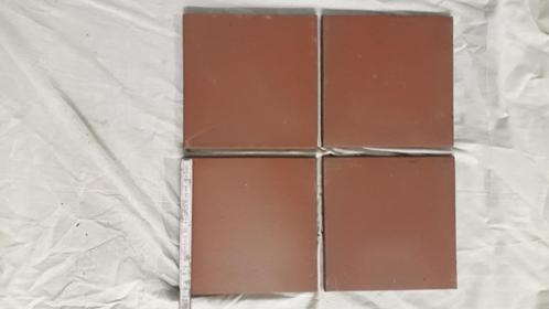 Partij antieke Belgische terracotta tegels, Doe-het-zelf en Bouw, Vloerdelen en Plavuizen, Zo goed als nieuw, Plavuizen, Steen of Klei