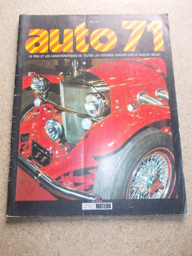 AUTO 71 PRIX CARACTERISTIQUES VOITURES VENDUES EN BELGIQUE, Livres, Enlèvement ou Envoi, Utilisé, Général
